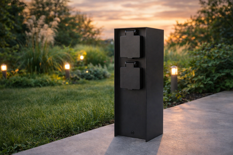 borne électrique de jardin avec prise étanche