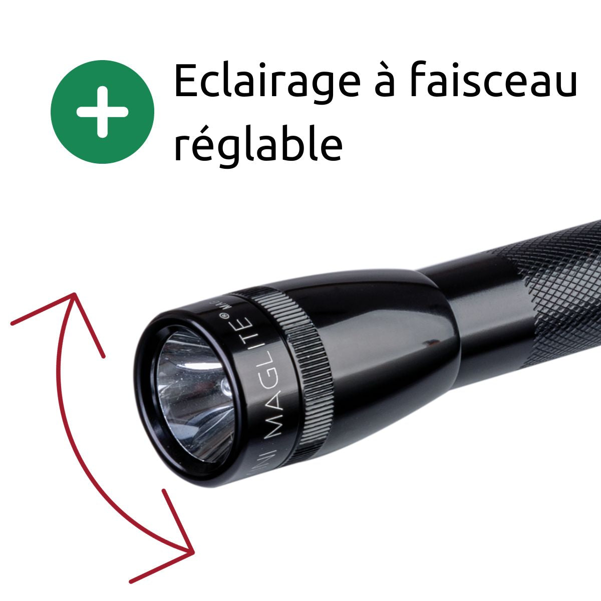 Lampe de poche compacte Mini M2A - IPX4 - 2 piles AA - 14 lumens - 14cm - Noir - Maglite