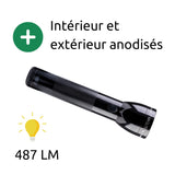 Lampe torche LED ML300L - IPX4 - 2 piles type D - 487 lumens - 23.1cm - Noir - Maglite