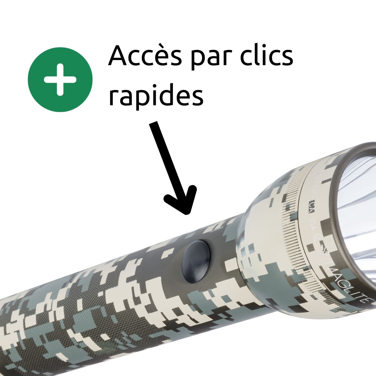 Lampe torche LED ST3 - IPX4 - 3 piles LR20 D - 213 lumens - 31cm - Camouflage - Maglite