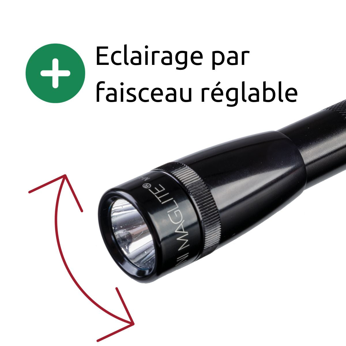 Lampe torche compacte Mini Pro LED SP2P - IPX4 - 2 piles AA - 332 lumens - 16.7cm - Noir - Maglite