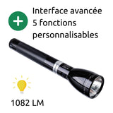 Lampe torche LED ML150LR-4019L - IPX4 - Batterie rechargeable - 1082 lumens - Noir - Maglite