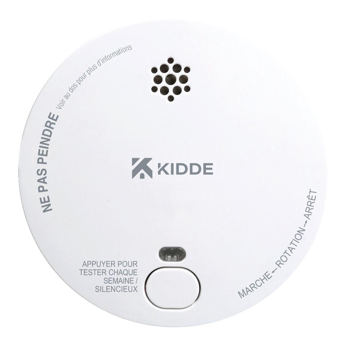 Détecteur de fumée Daaf 2030DSR 1Y + pile 9V fournie Kidde