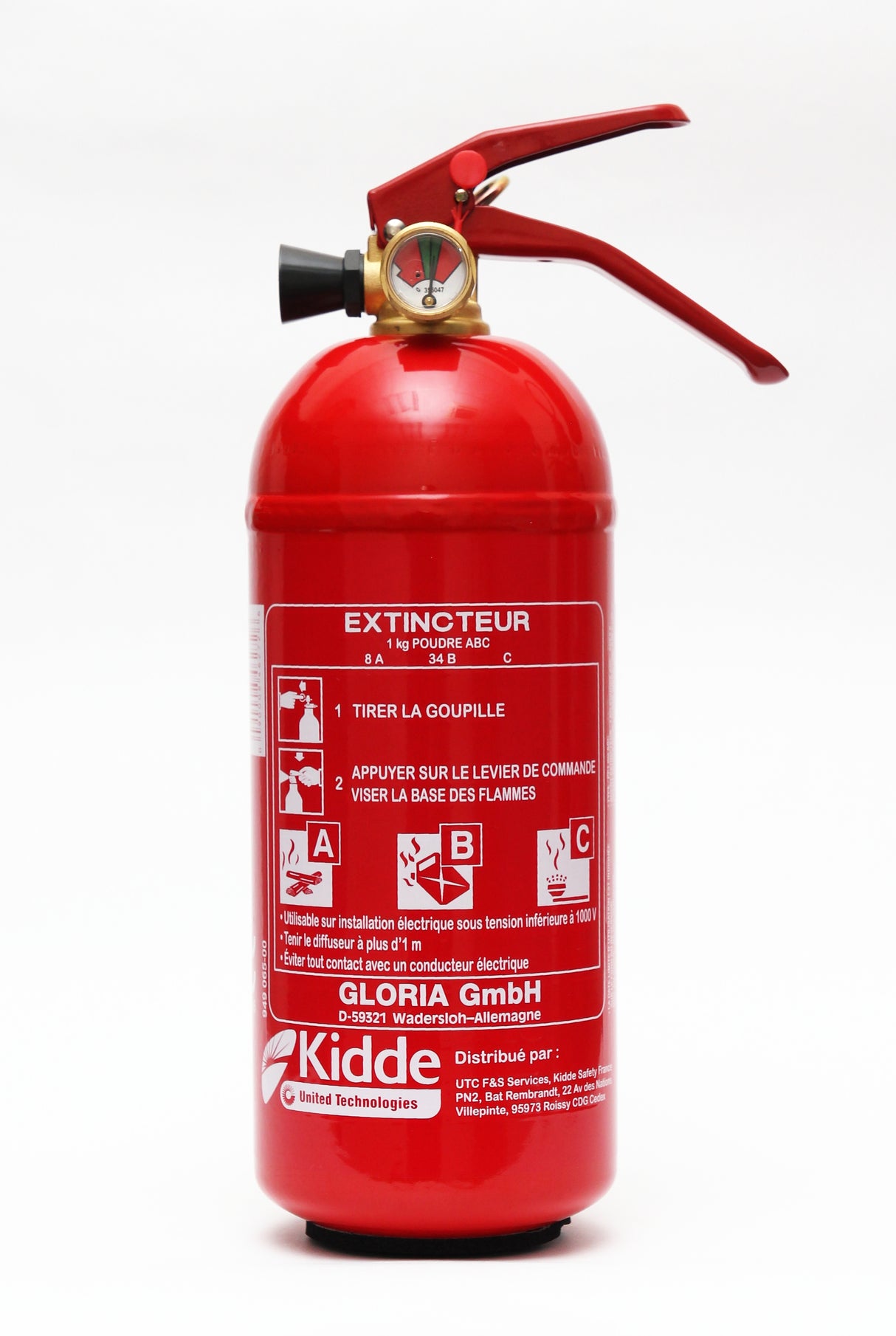 Extincteur polyvalent 1KG ABC - Kidde