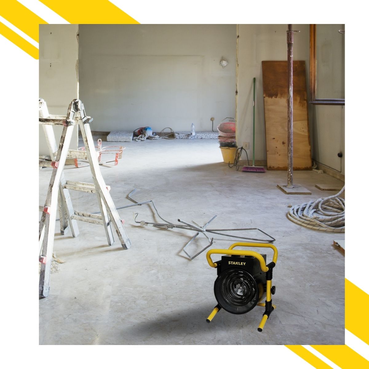 Chauffage industriel chantier - 3000W - protection surchauffe - Stanley