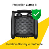 Chauffage électrique pour chantier CÉRAMIQUE PRO 1800W - Fusible de sécurité - 2 positions de chauffe - STANLEY