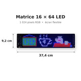 Panneau matriciel LED pixel programmable 1024px - USB + Bluetooth - Néolium