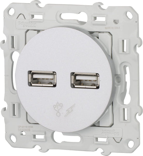 Double chargeur USB 2,1A 5V - Odace - Schneider