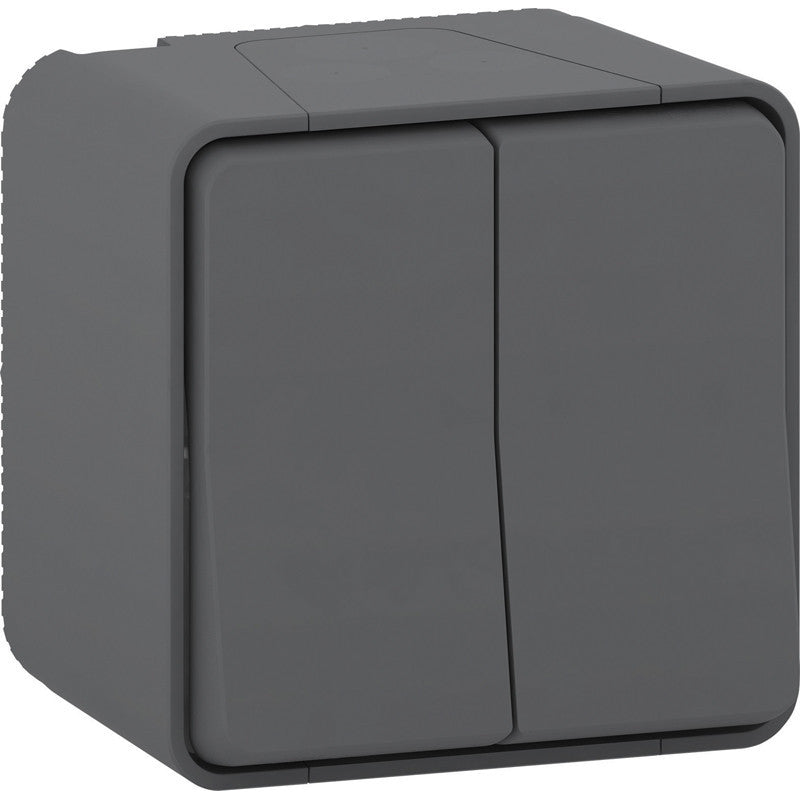 Double interrupteur va et vient IP55 - Mureva - Schneider