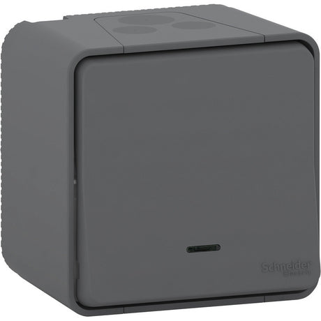 Poussoir saillie IP55 + voyant - Mureva - Schneider