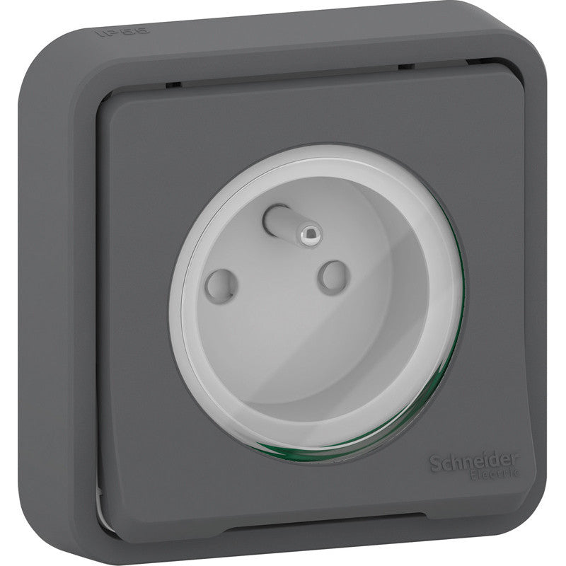 Prise encastrée 16A étanche IP55 Mureva - Schneider