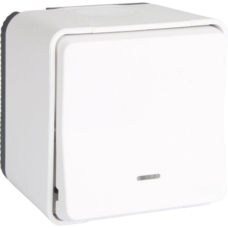 Poussoir saillie IP55 + voyant - Mureva - Schneider