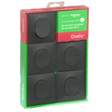 Lot 5 interrupteurs va-et-vient brochables + plaque - Ovalis - Schneider