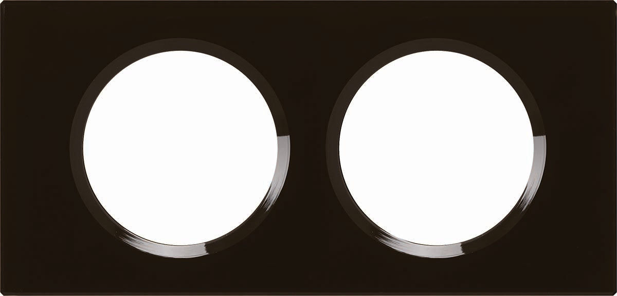 Plaque de finition 2 postes Céliane finition Verre Piano - Legrand