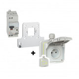 Prêt-à-poser Green'up Access pour voiture électrique prise courant saillie patère + disjoncteur différentiel - Legrand