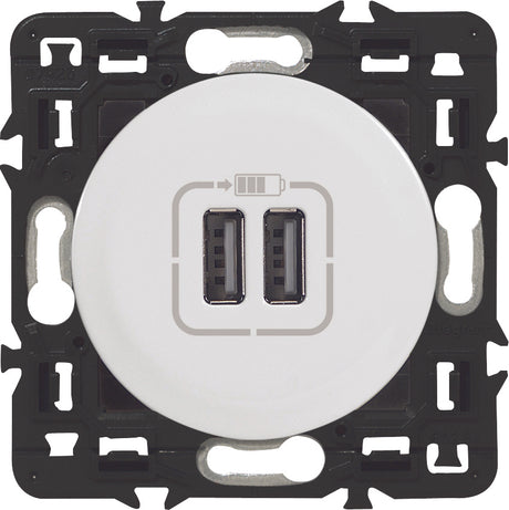 Double chargeur USB Type A 3A 15W à composer Céliane - Legrand