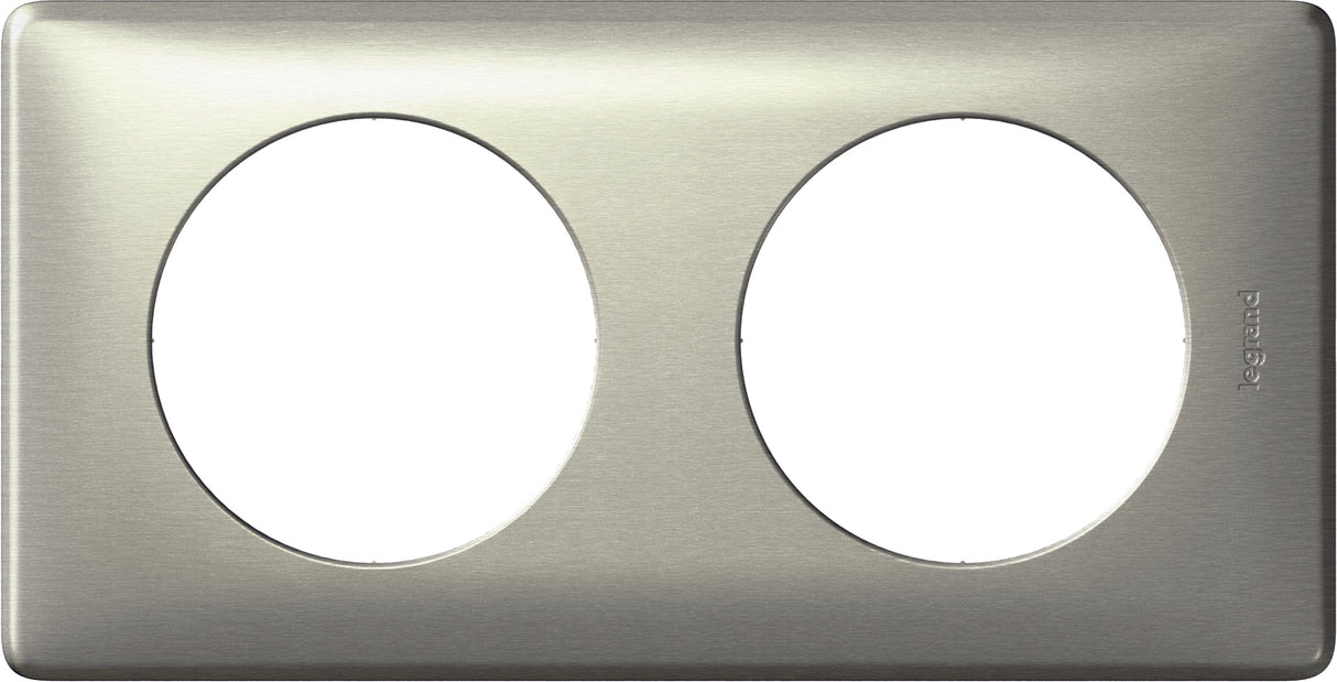 Plaque de finition 3 postes Céliane finition métal - Legrand