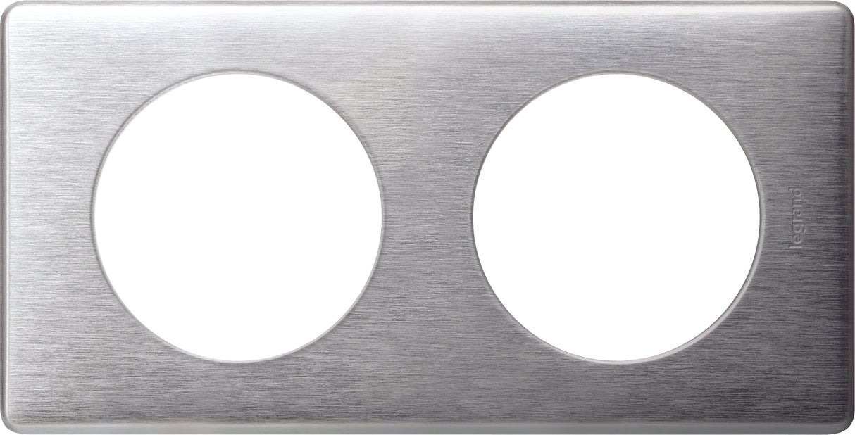 Plaque de finition 3 postes Céliane finition métal - Legrand