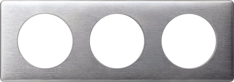 Plaque de finition 3 postes Céliane finition métal - Legrand