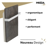 Chauffage sèche-serviette inertie sèche pierre naturelle - 1000W - gris - Mazda