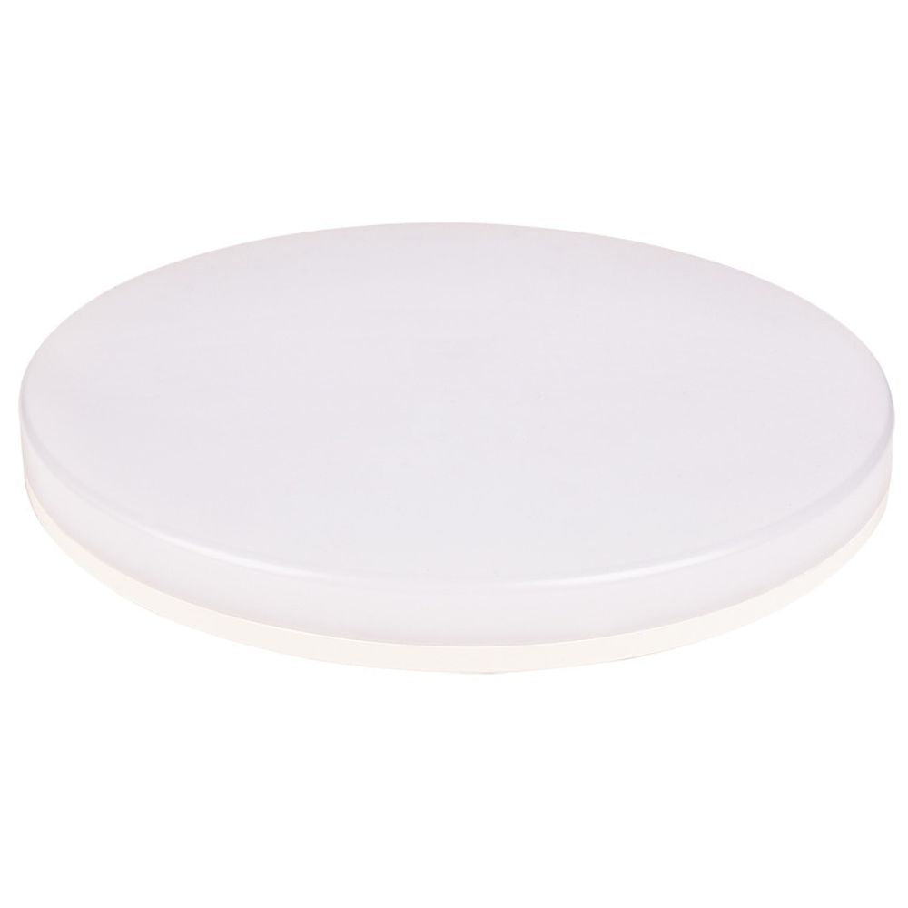 Plafonnier rond spécial Salle de Bain IP44 (15 W 1350lm 4000K) - Blanc - Voltman