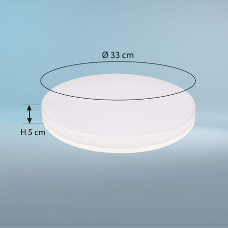 Plafonnier rond spécial Salle de Bain IP44 (15 W 1350 LM 4000K) Blanc - Voltman