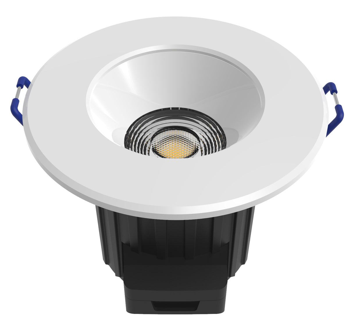 Spot dimmable spécial Salle de Bains (9W 520LM 2700K 38°) Blanc et chrome - Voltman