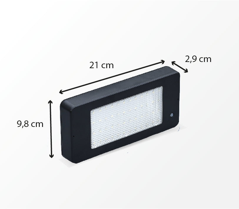 Applique solaire IP65 (800Lm 6000K A++) Noire - Voltman