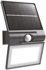 Applique solaire avec détecteur de mouvement IP44 (2000Lm 6500K A++) Noire - Voltman