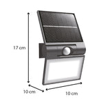 Applique solaire avec détecteur de mouvement IP44 (2000Lm 6500K A++) Noire - Voltman