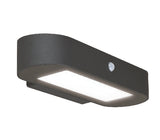 Applique solaire avec détecteur de mouvement IP44 (500Lm 6500K A++) Noire - Voltman