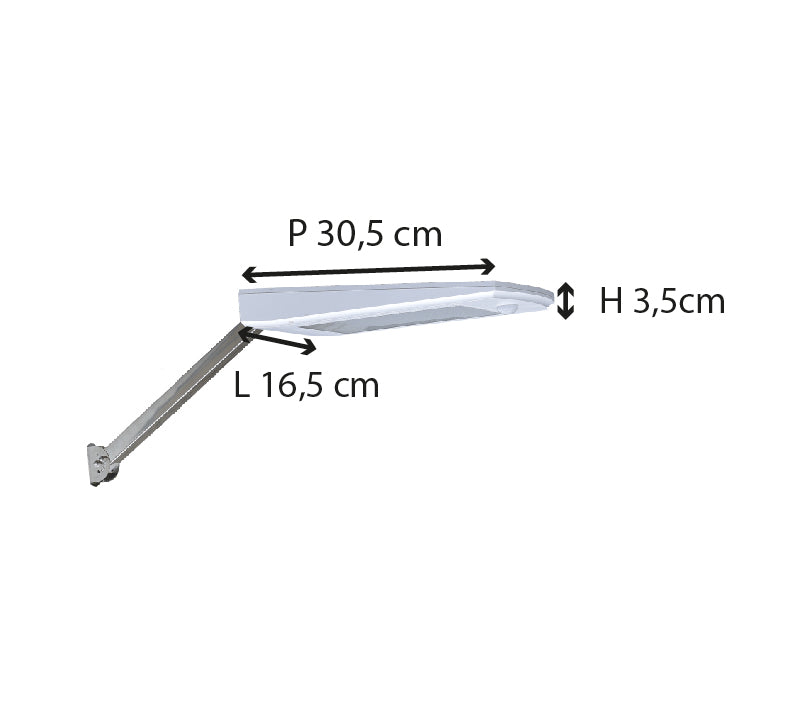 Applique solaire IP65 (1350LM 6000K A++) Blanc - Voltman