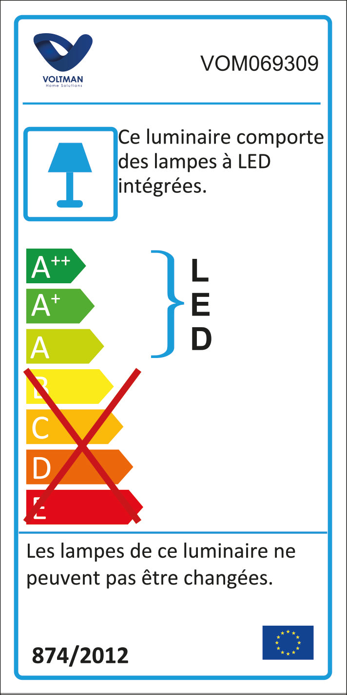 Applique extérieure A++ Kuta et détecteur de mouvement IP54 1600lm - Voltman