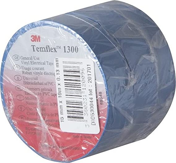 Lot de 3 rouleaux ruban adhésifs (15mm) 10m - Bleu