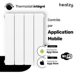 Radiateur électrique fixe - Connecté Wi-Fi - Fluide Caloporteur - Thermostat programmable - Blanc - Bloom Heatzy