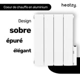 Radiateur électrique fixe - Connecté Wi-Fi - Fluide Caloporteur - Thermostat programmable - Blanc - Bloom Heatzy