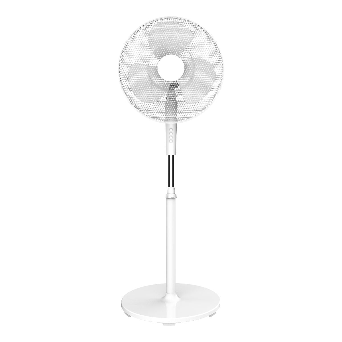 Ventilateur de Table Silencieux et Oscillant Blanc- 45W - 40cm Design Rond - 3 Vitesses - DIO