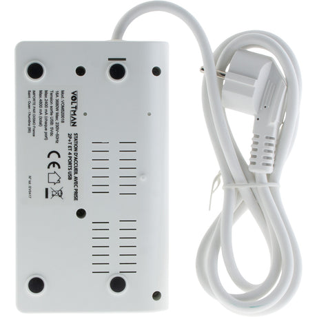 Dock chargeur de bureau USB + prise 2P+T 16A - Voltman
