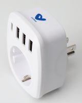 Adaptateur voyage UE/US + 4 ports USB - Voltman