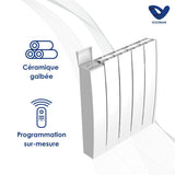 Radiateur électrique fixe céramique - Inertie Sèche - Écran LCD - Programmation digitale - Manao - Voltman