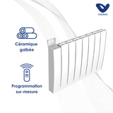 Radiateur électrique fixe céramique - Inertie Sèche - Écran LCD - Programmation digitale - Manao - Voltman