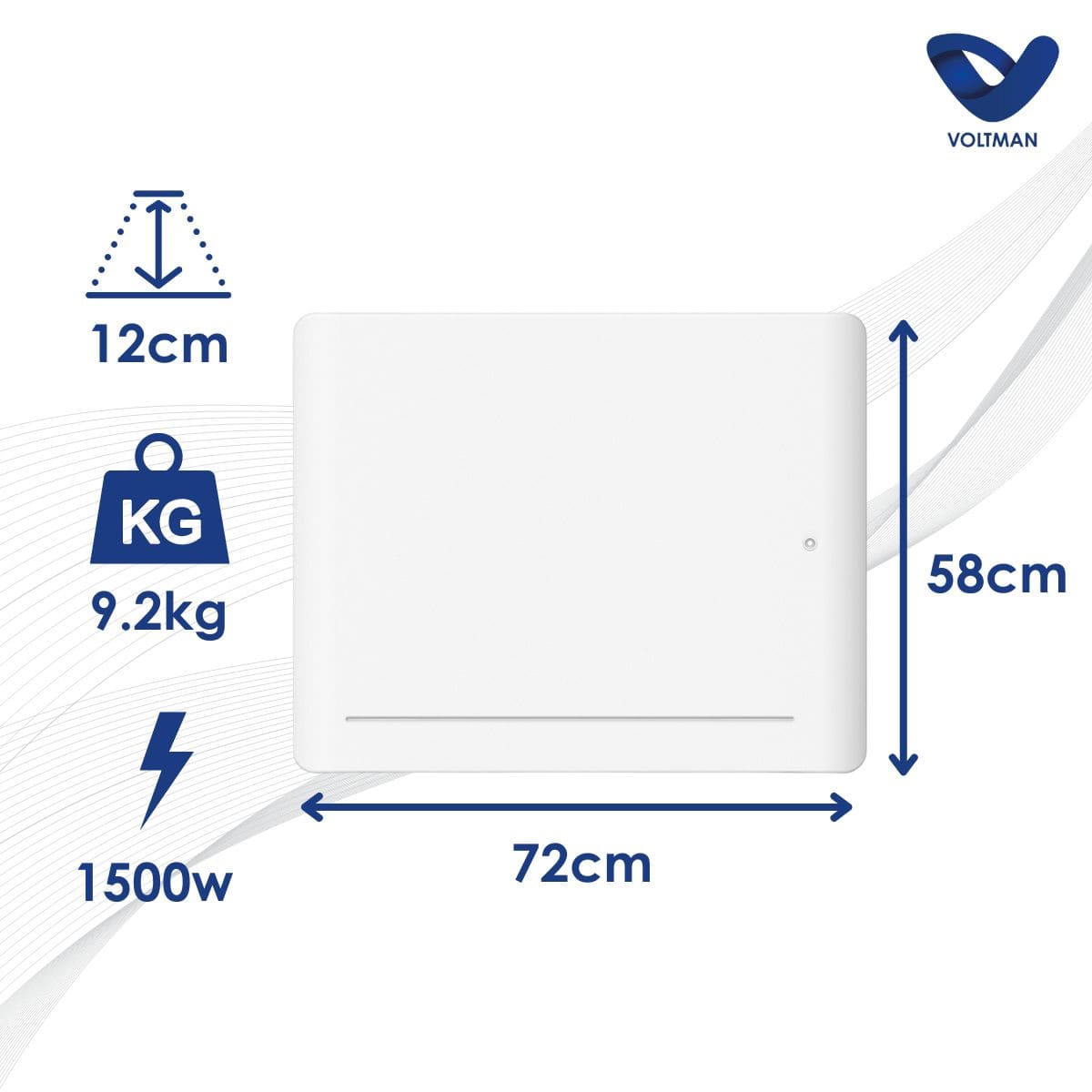 Chauffage chaleur douce Leia - 1000/1500/2000W - Voltman