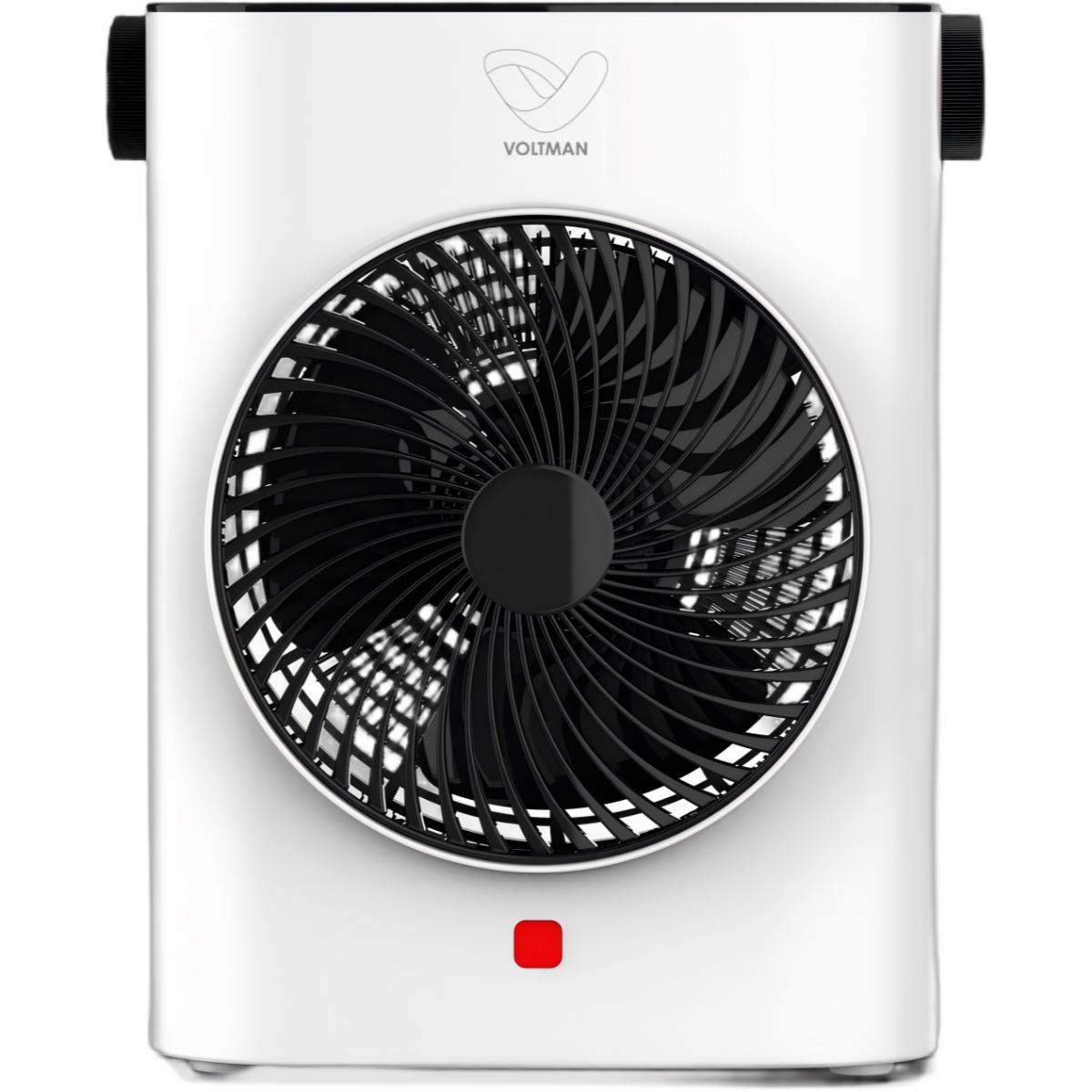 Radiateur soufflant 2000W - Blanc et Noir - Voltman