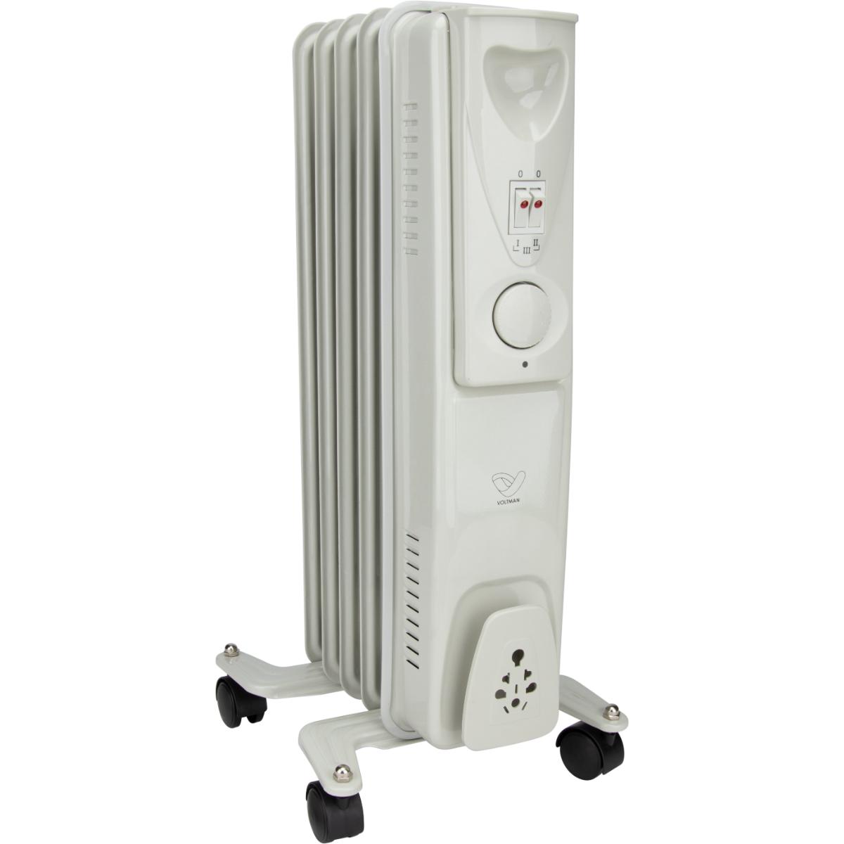 Radiateur mobile bain d'huile - blanc - Voltman