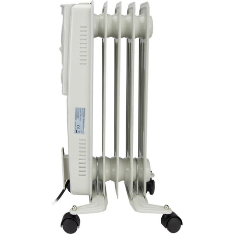 Radiateur mobile bain d'huile 1000 à 2500W - blanc - Voltman