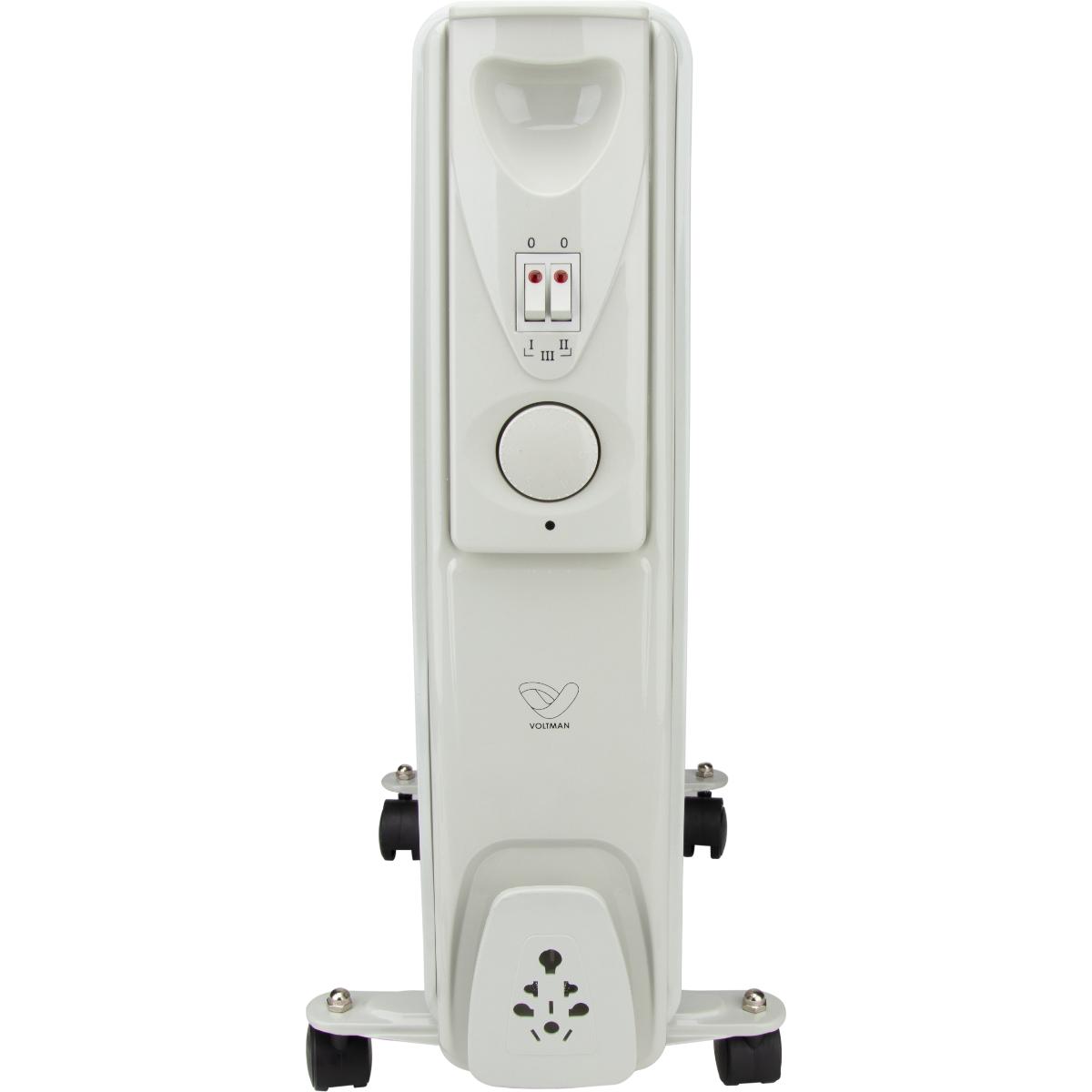 Radiateur mobile bain d'huile Mobioil 1500W 3 niveaux de chauffe - Voltman
