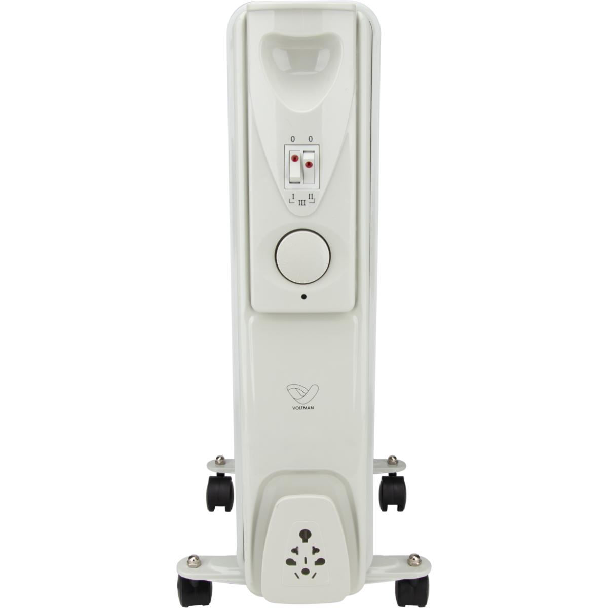 Radiateur mobile bain d'huile - blanc - Voltman