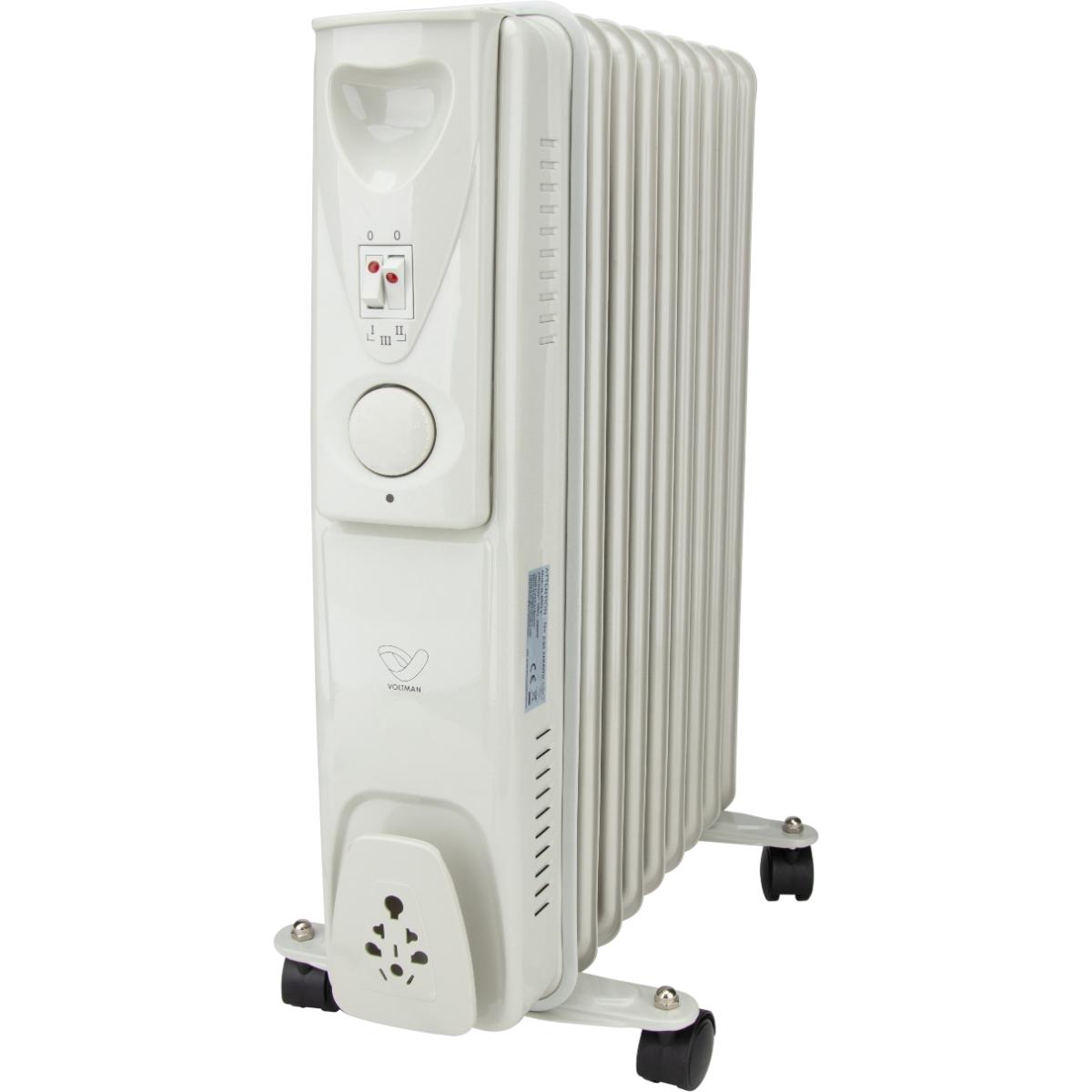 Radiateur mobile bain d'huile - blanc - Voltman