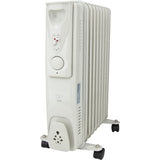 Radiateur mobile bain d'huile - blanc - Voltman