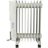 Radiateur bain d'huile Mobioil 1000W à 2500W - 3 niveaux de chauffe - blanc - Voltman
